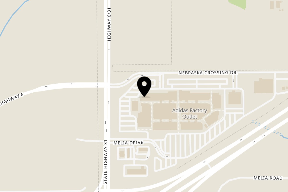 Map showing the location of Paradise Bakery and Cafe Paradise Bakery and Cafe Gretna on 21351 Nebraska Crossing Dr suA101 in Gretna